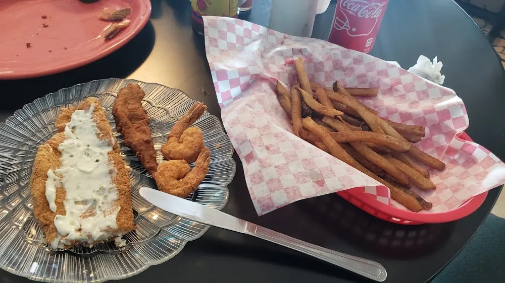 Half of the Dad's Plate at Southern Fried
